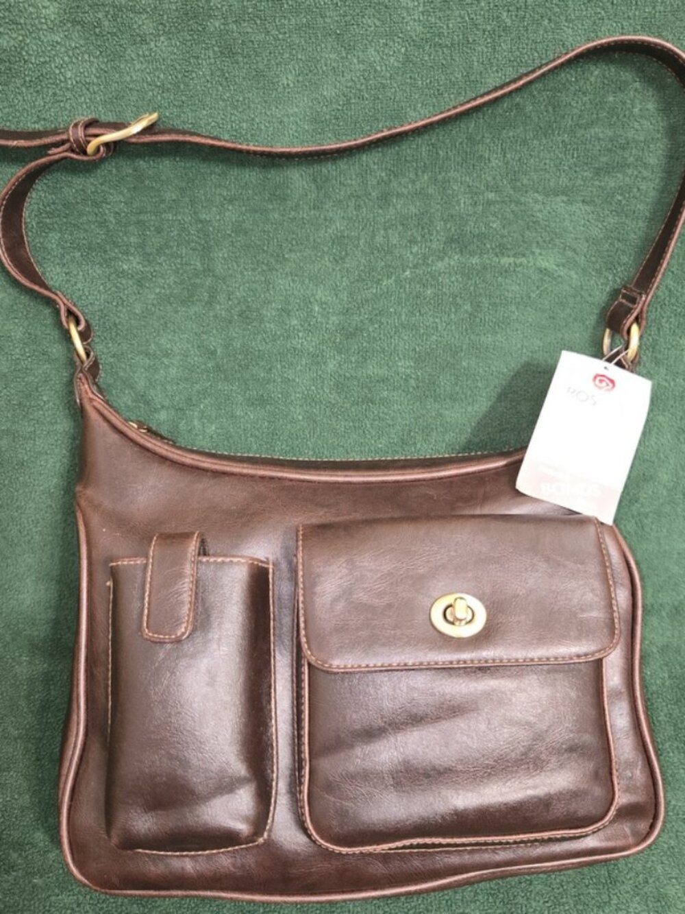 NWT Rosetti Brown Shoulder Bag with Front Pockets and Bonus Items